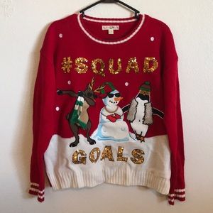 Ugly Christmas sweater #squadgoals
